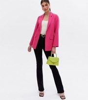 New Look Bright Pink Long Sleeve Relaxed Fit Blazer